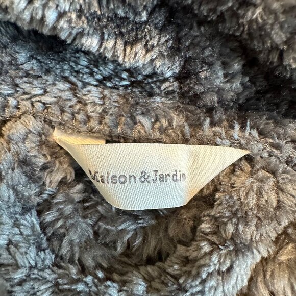 Maison & Jardin Womens Plush  Dark Gray Soft & Cozy Robe One Size Fits Most - Picture 5 of 8